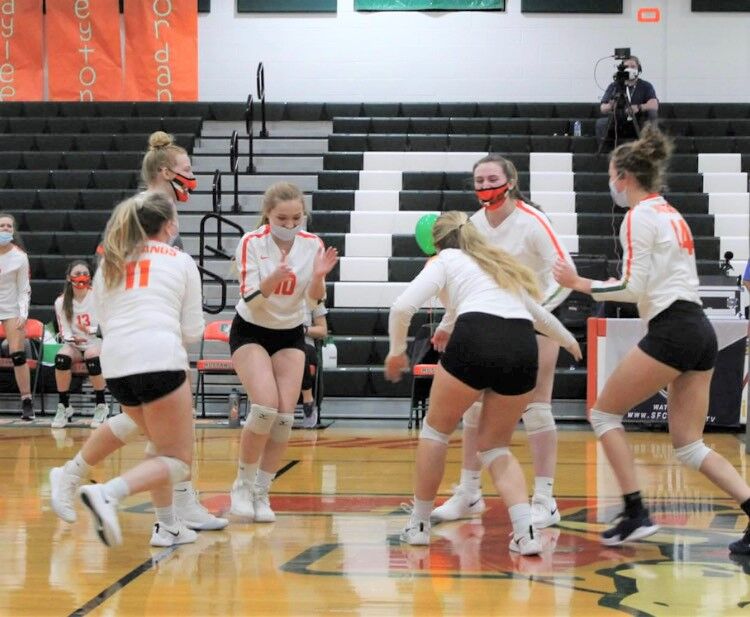 Limited volleyball action